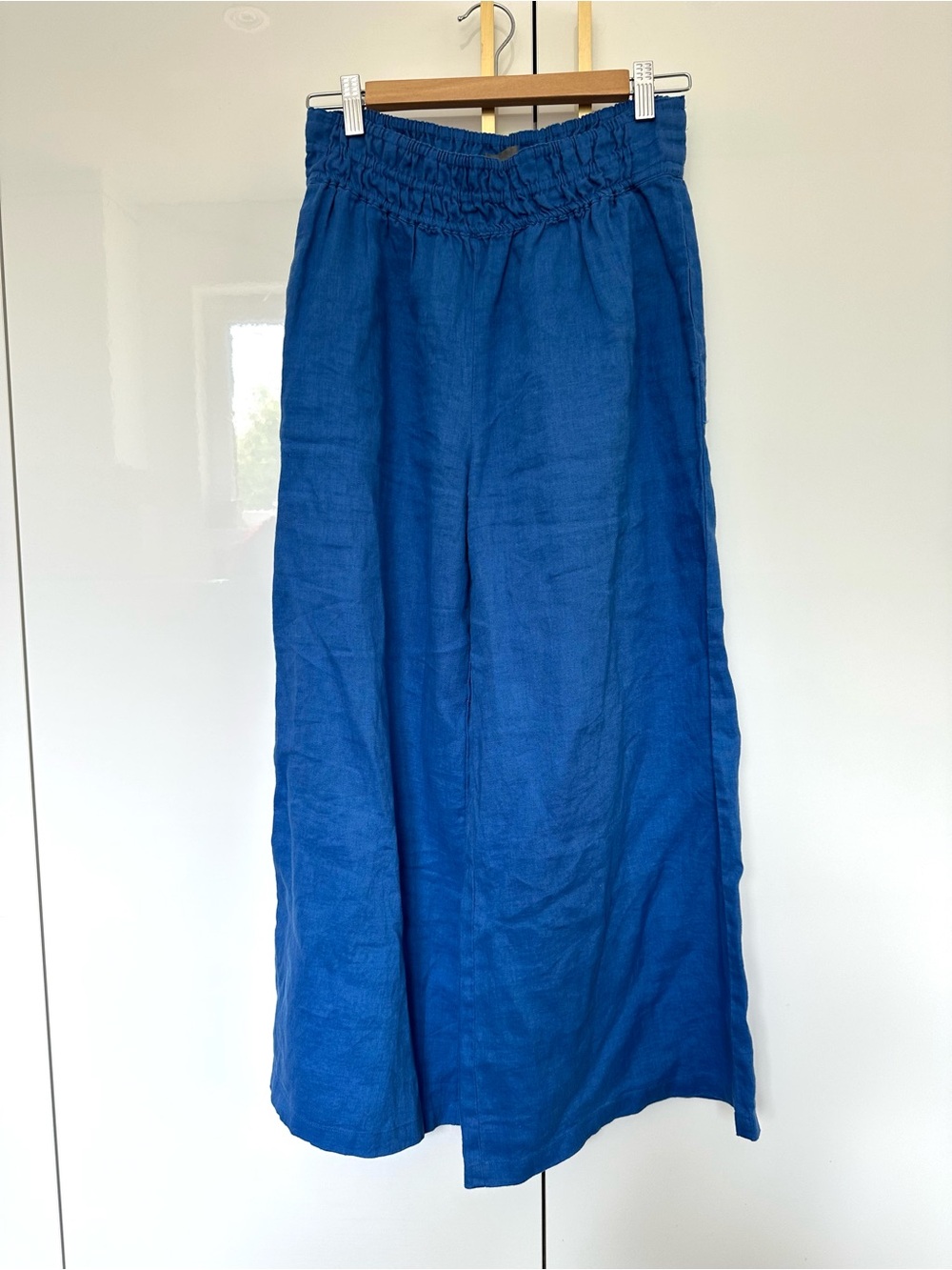 Anthropologie 100% linen wide leg pant trousers XS